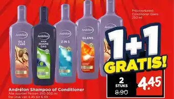 Vomar Voordeelmarkt Andrélon Shampoo of Conditioner aanbieding
