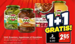 Vomar Voordeelmarkt HAK Groenten, Appelmoes of Stazakken aanbieding