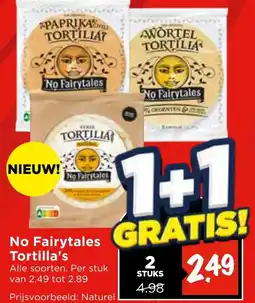 Vomar Voordeelmarkt No Fairytales Tortilla's aanbieding