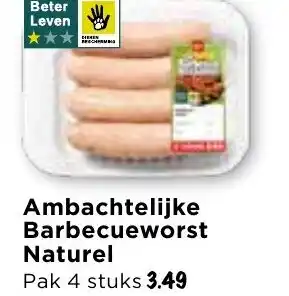 Vomar Voordeelmarkt Ambachtelijke Barbecueworst Naturel aanbieding