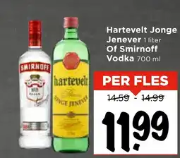Vomar Voordeelmarkt Hartevelt Jonge Jenever Of Smirnoff Vodka aanbieding
