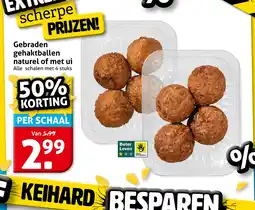 Hoogvliet Gebraden gehaktballen naturel of met ui aanbieding