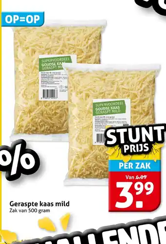Hoogvliet Geraspte kaas mild aanbieding