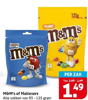 Hoogvliet M&M's of Maltesers aanbieding
