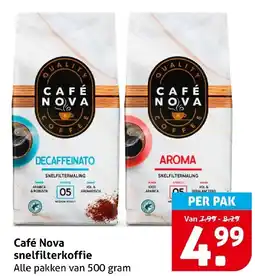 Hoogvliet Café Nova snelfilterkoffie aanbieding