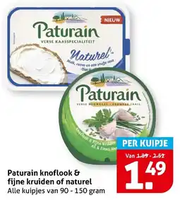 Hoogvliet Paturain knoflook & fijne kruiden of naturel aanbieding