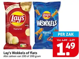 Hoogvliet Lay's Wokkels of flats aanbieding