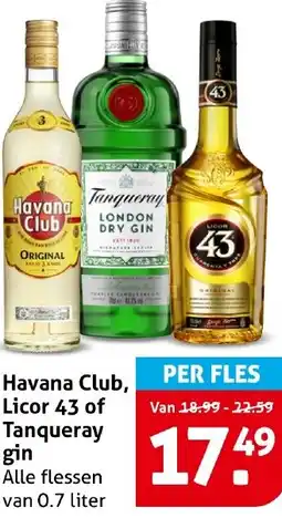 Hoogvliet Havana Club, Licor 43 of Tanqueray gin aanbieding