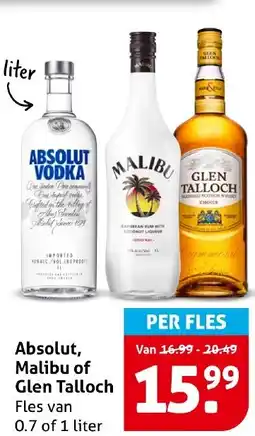 Hoogvliet Absolut, Malibu of Glen Talloch aanbieding