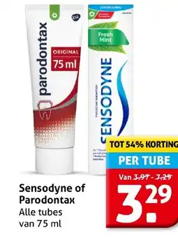 Hoogvliet Sensodyne of Parodontax aanbieding