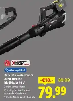 Lidl Accu-turbine bladblazer 40 V aanbieding