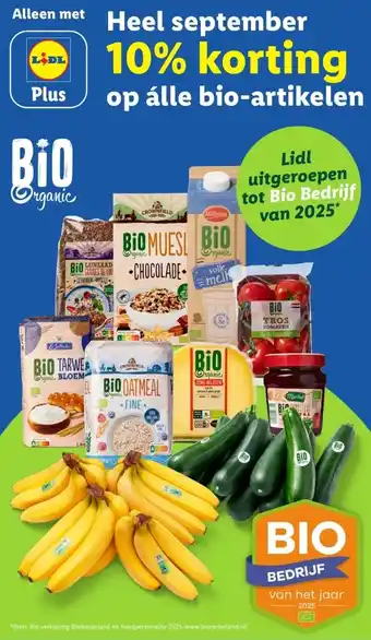 Lidl op álle bio-artikelen aanbieding