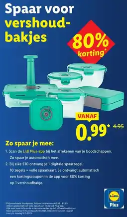 Lidl Spaar voor vershoud- bakjes aanbieding