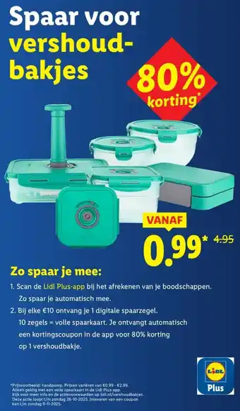 Lidl Spaar voor vershoud- bakjes aanbieding