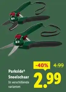 Lidl Snoeischaar aanbieding