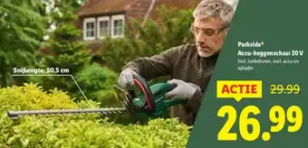 Lidl Accu-heggenschaar 20 V aanbieding