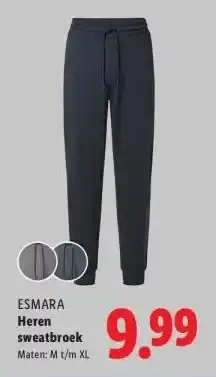 Lidl Heren sweatbroek aanbieding