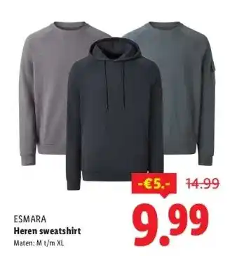 Lidl Heren sweatshirt aanbieding