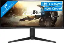 Bol.com ASUS TUF Gaming VG34VQL3A - UWQHD VA 180Hz Gaming Monitor - 34 Inch aanbieding