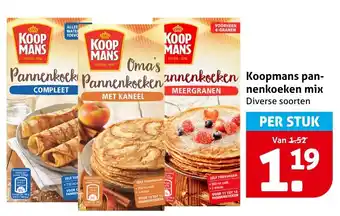 Hoogvliet Koopmans pan nenkoeken mix aanbieding