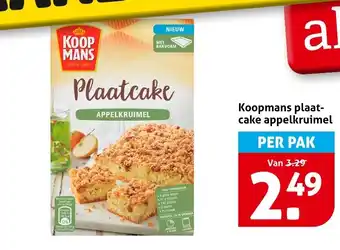 Hoogvliet Koopmans plaat cake appelkruimel aanbieding