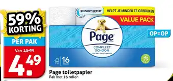 Hoogvliet Page toiletpapier aanbieding