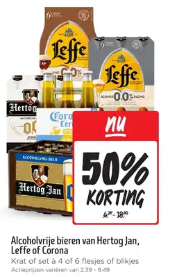 Jumbo Alcoholvrije bieren van Hertog Jan, Leffe of Corona aanbieding