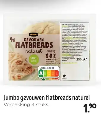 Jumbo Jumbo gevouwen flatbreads naturel aanbieding