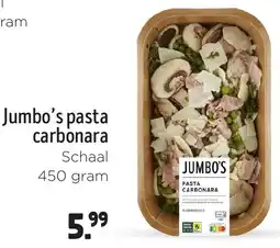 Jumbo Jumbo's pasta carbonara aanbieding