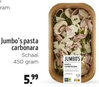Jumbo Jumbo's pasta carbonara aanbieding