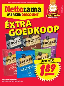 Nettorama Vergeer plakken kaas aanbieding