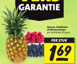 Nettorama Ananas, frambozen of blauwe bessen aanbieding