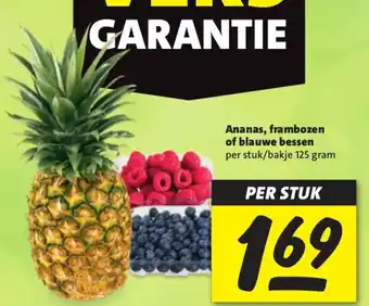 Nettorama Ananas, frambozen of blauwe bessen aanbieding