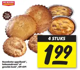 Nettorama Roomboter appelkoek, kokosmakroon of gevulde koek aanbieding