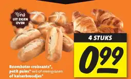 Nettorama Roomboter croissants, petit pains wit of meergranen aanbieding