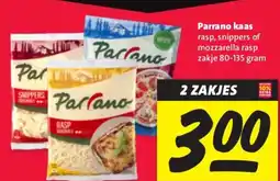 Nettorama Parrano kaas rasp, snippers of mozzarella rasp aanbieding