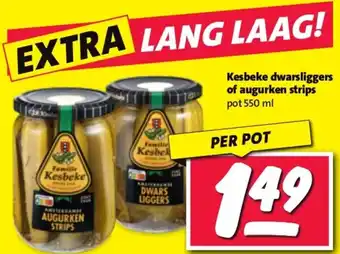 Nettorama Kesbeke dwarsliggers of augurken strips aanbieding