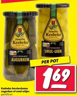 Nettorama Kesbeke Amsterdamse augurken of smul-uitjes aanbieding