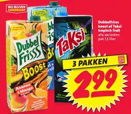 Nettorama Dubbelfrisss boost of Taksi tropisch fruit aanbieding