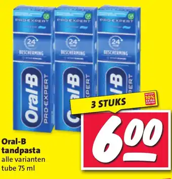 Nettorama Oral-B tandpasta aanbieding