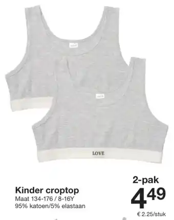 Zeeman Kinder croptop aanbieding