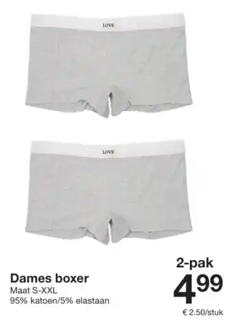Zeeman Dames boxer aanbieding