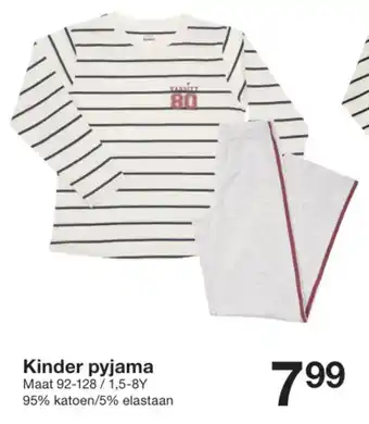 Zeeman Kinder pyjama aanbieding