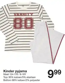 Zeeman Kinder pyjama aanbieding