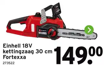 GAMMA Einhell 18V kettingzaag Fortexxa aanbieding