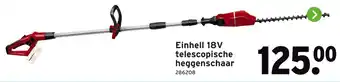 GAMMA Einhell 18V telescopische heggenschaar aanbieding