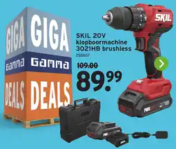 GAMMA SKIL 20V klopboormachine 3021HB brushless aanbieding