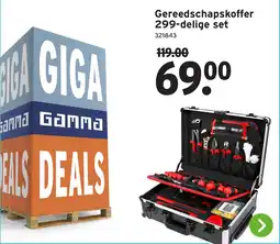 GAMMA Gereedschapskoffer 299-delige set aanbieding