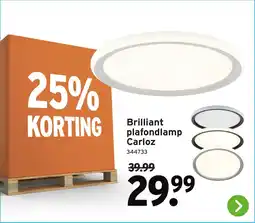 GAMMA Brilliant plafondlamp Carloz aanbieding