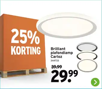 GAMMA Brilliant plafondlamp Carloz aanbieding